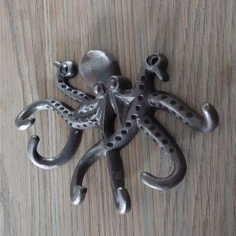 Kapstokhaak grijs octopus